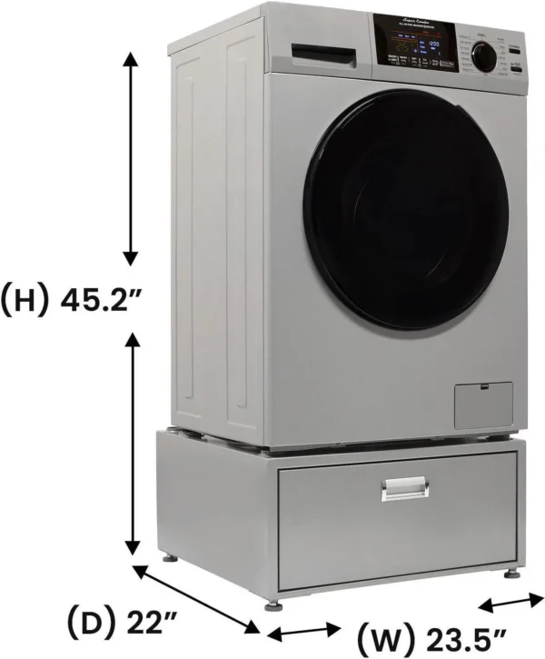 Equator 1.6 cu. ft. All-in-O Combo Front Load Washer Dryer – Vented/Ventless Convertible – Pet & Allergen Cycles – ADA Pedestal Included – 110V - Image 3