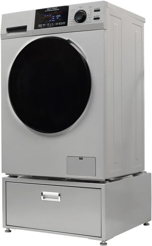 Equator 1.6 cu. ft. All-in-O Combo Front Load Washer Dryer – Vented/Ventless Convertible – Pet & Allergen Cycles – ADA Pedestal Included – 110V - Image 4