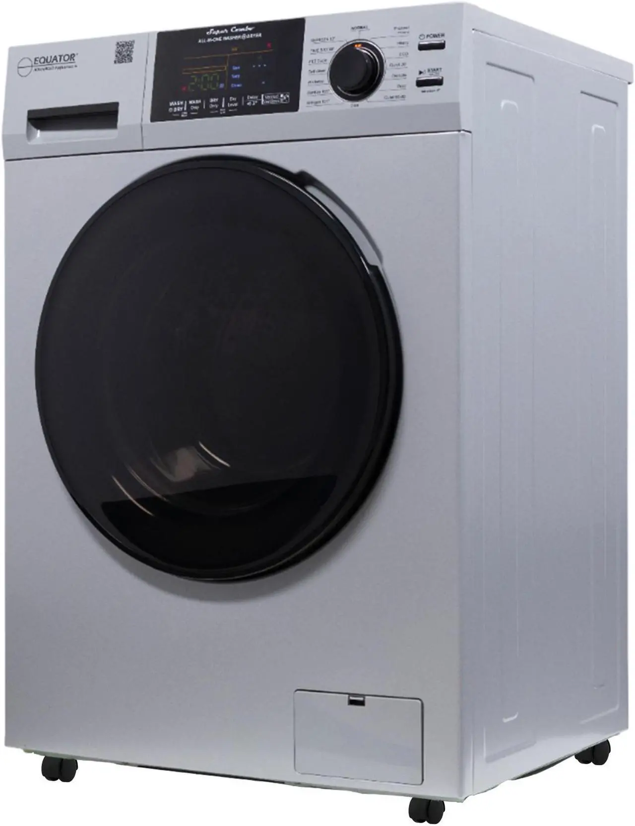 Equator Super Combo Washer Dryer EZ 4600 (1.6 cu. ft. / 15 lbs.) with Portability Kit – Vented/Ventless, Pet & Allergy Cycles Silver - EZ 4600 - Image 5