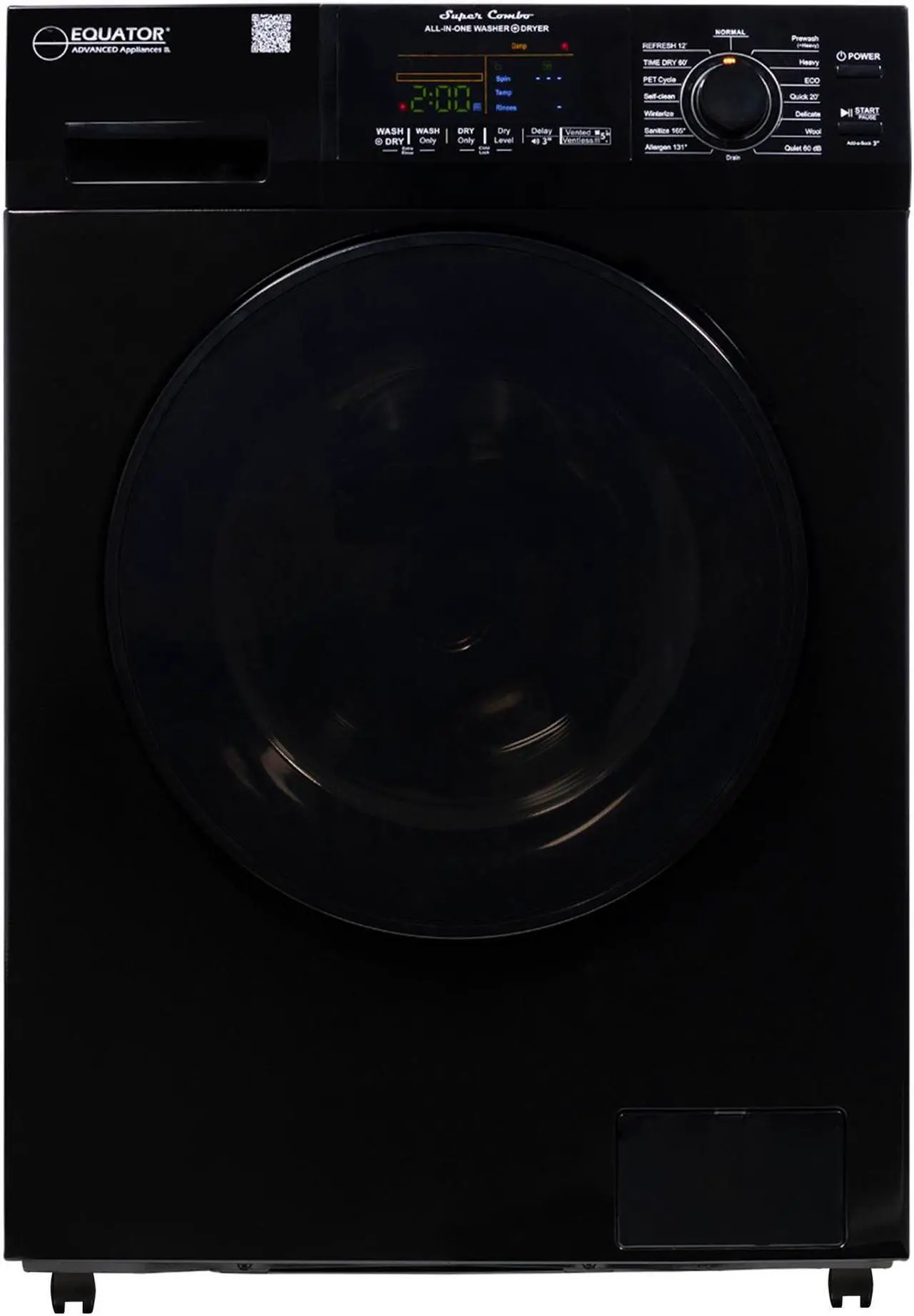 Equator Super Combo Washer Dryer EZ 4600 (1.6 cu. ft. / 15 lbs.) with Portability Kit – Vented/Ventless, Pet & Allergy Cycles - EZ 4600 - Image 7