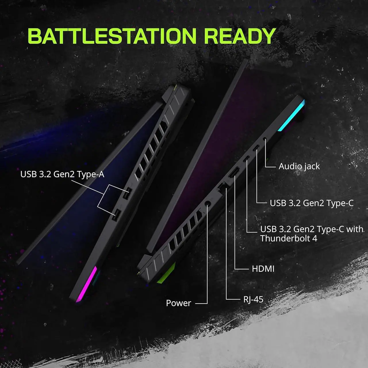 ASUS ROG Strix G16 16 Inch 165Hz FHD Gaming Laptop Intel Core i7 13650HX NVIDIA GeForce RTX 4060 64GB DDR5 RAM 4TB PCIe SSD Backlit Keyboard Windows 11 Pro Gray with 256GB Docking Station Set - Image 4
